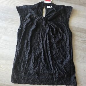 Chic Black Lace Women's Blouse